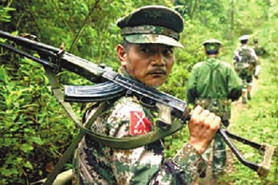 缅甸"克钦独立军"士兵.(资料图片)