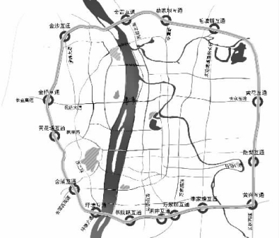 长沙绕城高速15个互通一览 ■制图/王珏