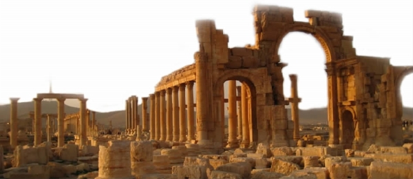 叙利亚帕尔米拉古城的标志性建筑凯旋门.