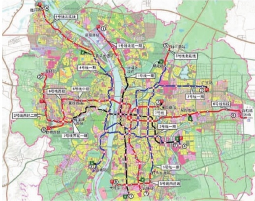 截至目前,长沙城轨首轮建设规划中的2号线一期