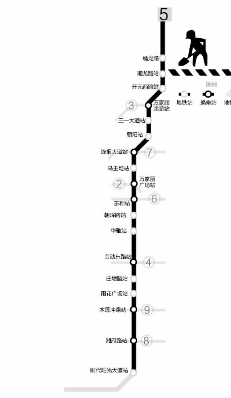 长沙地铁五号线线路图图片